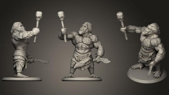 Игрушки (Человек-горилла - Воин, TOYS_0685) 3D модель для ЧПУ станка